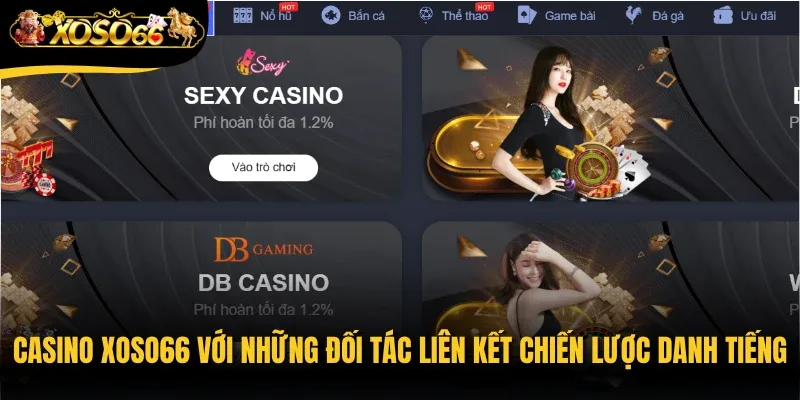 Casino Xoso66 với những đối tác liên kết chiến lược danh tiếng