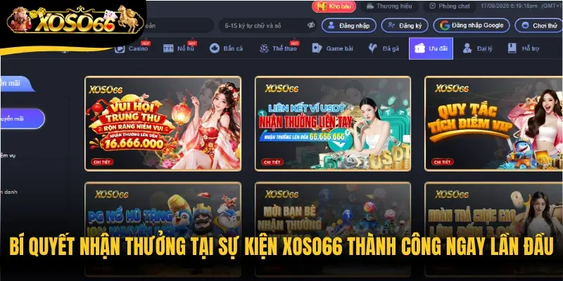 Bí quyết nhận thưởng tại sự kiện Xoso66 thành công ngay lần đầu