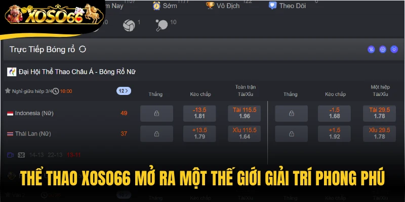 Thể thao Xoso66 mở ra một thế giới giải trí phong phú